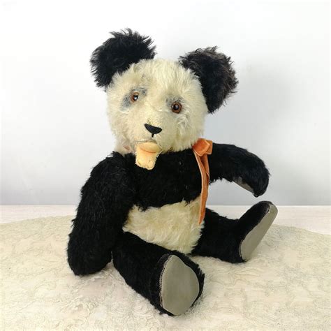Steiff Panda Teddy Bear 14 Inches Vintage 1951 To 61 Only Etsy