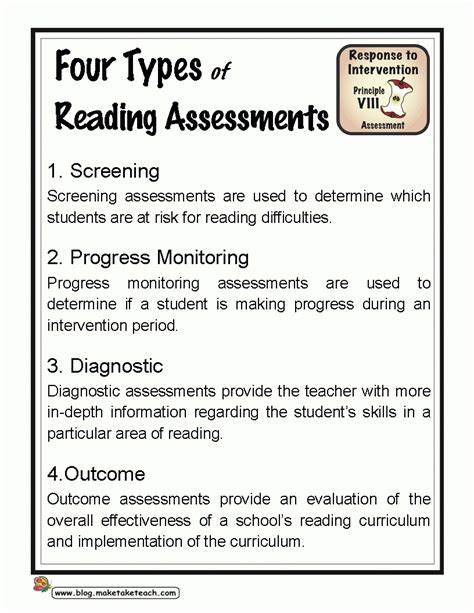 Includes numerical, verbal, abstract, mechanical, spatial. Free Printable Diagnostic Reading Assessments | Free Printable