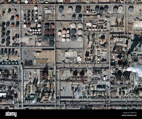 Aerial Photo Map Of Exxonmobil Refinery Baton Rouge Louisiana La Stock
