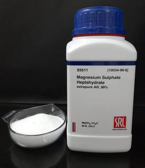 Magnesium Sulphate Heptahydrate Extrapure Ar 99 Inorganic Salts