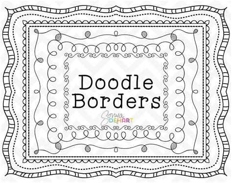 Hand Drawn Doodle Borders Clip Art By Sonya Dehart Design