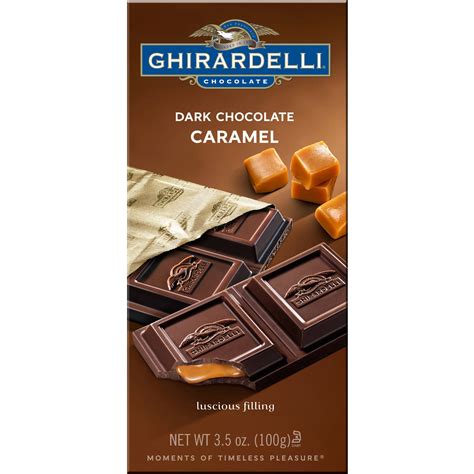 (3 Pack) Ghirardelli Chocolate Bar Dark Chocolate Caramel, 3.5 OZ ...