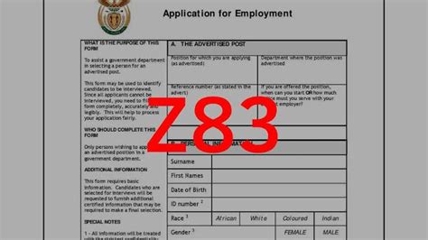 Tips On Completing The Z83 Government Application Form Employmenthub