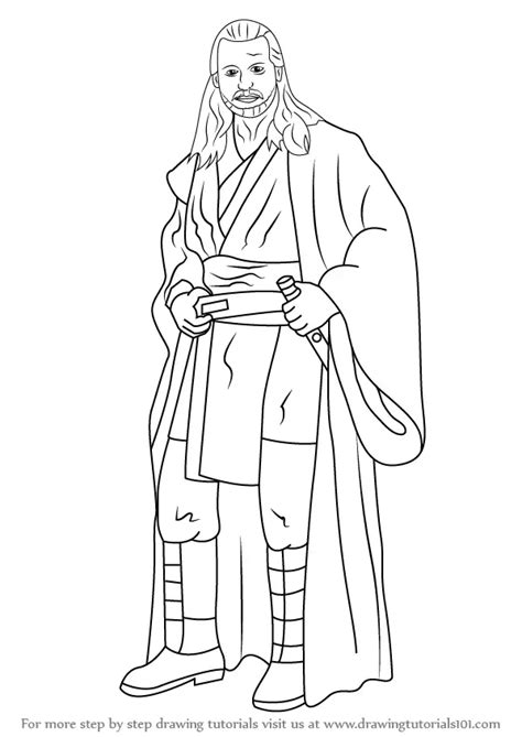 Qui Gon Jinn Colouring Pages Christopher Myersa S Coloring Pages My