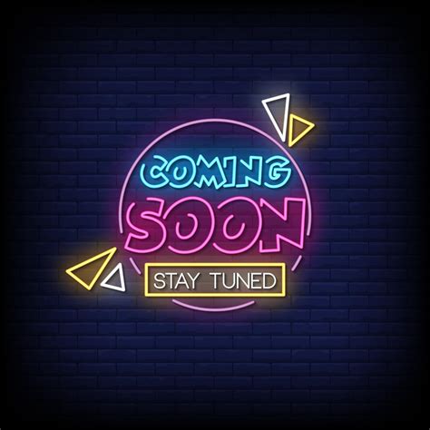 Coming Soon Neon Signs Style Text Vector Vector Art At Vecteezy