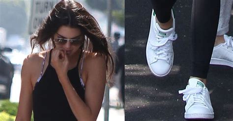 Kendall Jenner Defends Her Driving Scandal Takes A Stroll In Adidas Stan Smith Sneakers