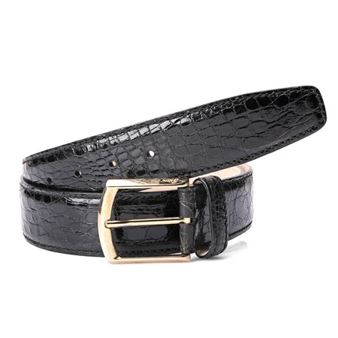 Crocodile Leather Belt Black 36 Waist Brioni Touch Of Modern
