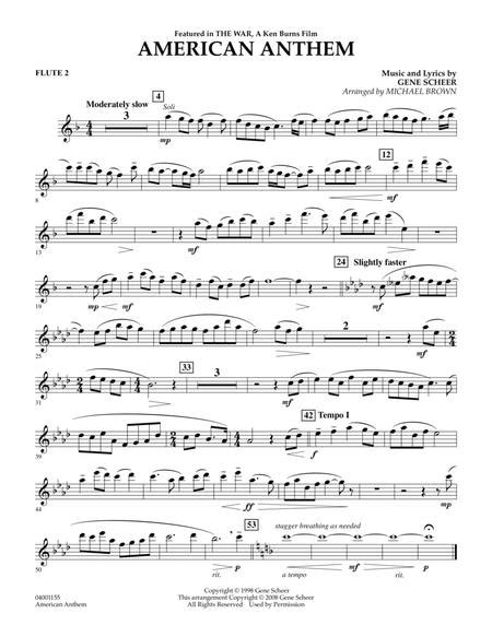American Anthem From The War Flute 2 By Gene Scheer Digital Sheet