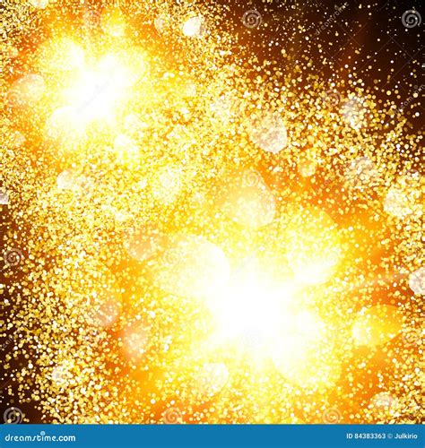 Abstract Golden Explosion With Gold Glitter Stock Vector