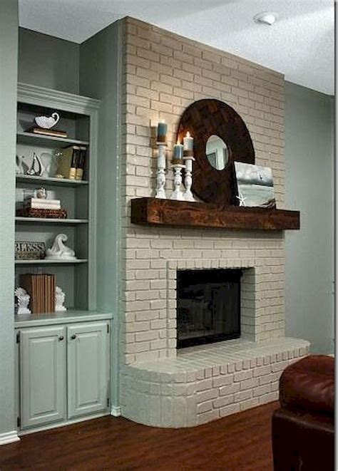Gorgeous Diy Brick Fireplace Makeover Ideas 60 Brick Fireplace