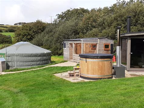 Yurt Set In A Secluded Spot With Hot Tub And Sauna At Westland Farm Glampingly