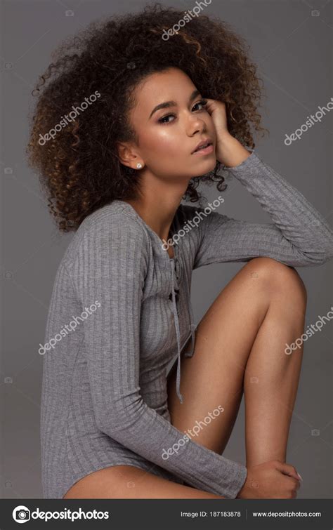Beautiful African American Female Model — Stock Photo © Kiuikson