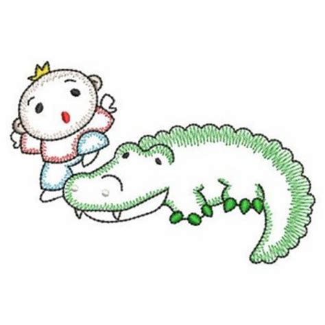 Crocodile And Child Machine Embroidery Design Embroidery Library At