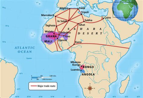 This Image Shows The Trans Saharan Trade Routes Throughout The Saharan