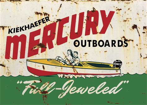 Mercury Outboards Sign Garage Art