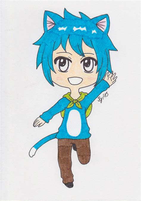 Fairy Tail Happy In Human Form By Saja San On Deviantart