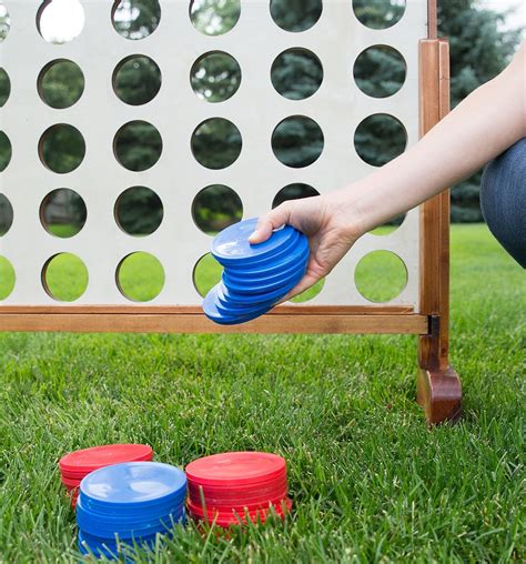 Jumbo Giant Connect Four 4 In A Row Wooden Play Yard Home Game Kids