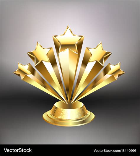 Golden Stars Award Royalty Free Vector Image Vectorstock