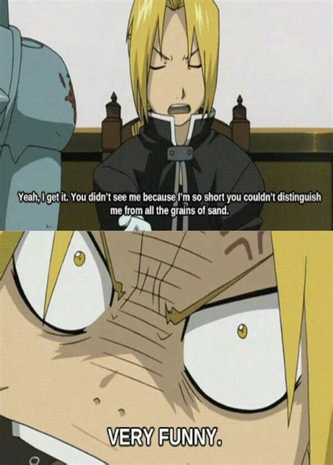 Edward Elric Funny Text Quote Comic Short Fullmetal Alchemist Fullmetal Alchemist