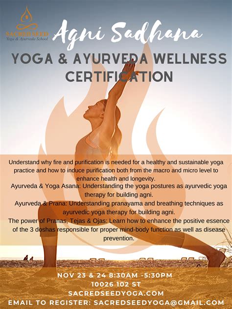 Agni Sadhana Yoga And Ayurveda Wellness Certification Sacred Seed Yoga