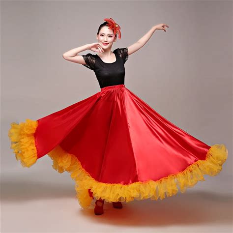 2022 Women Spanish Dance Costume Classic Gypsy Dance Costume Flamenco Dress Swing Skirts