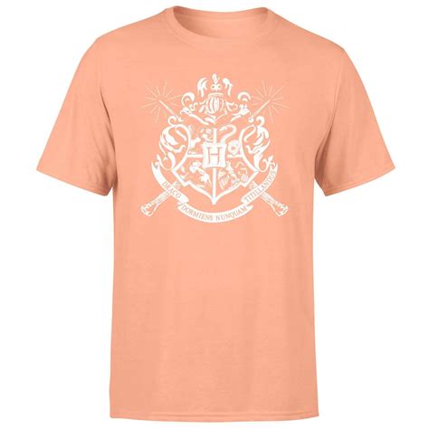 Harry Potter Hogwarts House Crest Mens T Shirt Coral Clothing Zavvi Us