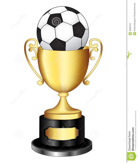 Gold Trophy With Soccer Ball Stock Vector Image 30828164