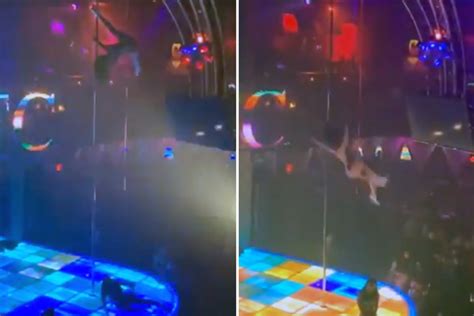 Video Vea Cómo Una Stripper Cae Desde 20 Pies De Altura En Medio De Show “pole Dance”