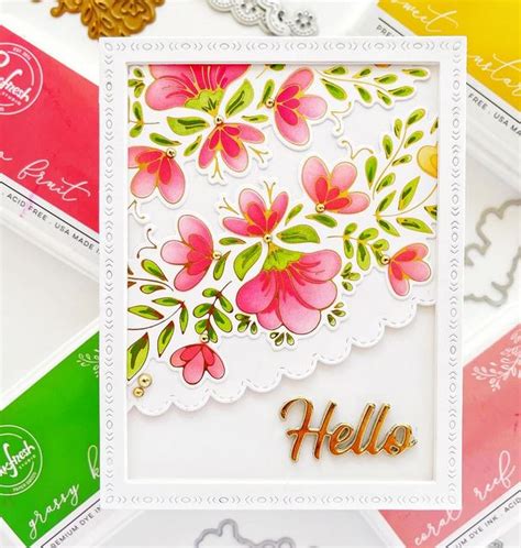 Pinkfresh Studio Charming Floral Border Hot Foil Plate