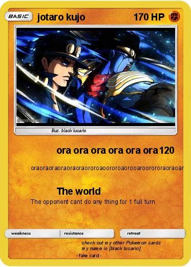 Pokémon Jotaro Kujo 40 40 Ora Ora Ora Ora Ora Ora My Pokemon Card