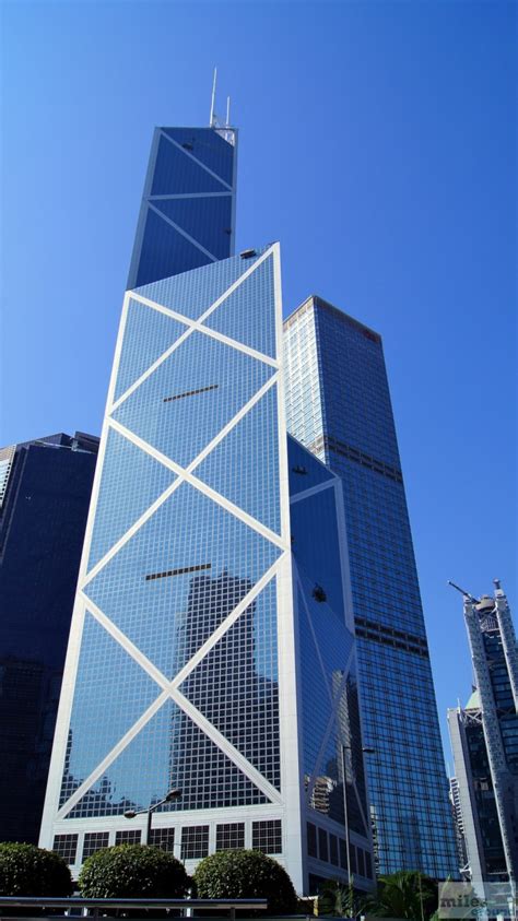 Hong Kong Bank Of China Tower And Victoria Peak