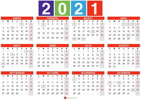 Calendario 2021 100 Plantillas Para Descargar Editar E Imprimir Riset