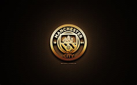 Download Wallpapers Manchester City Fc Glitter Logo Premier League