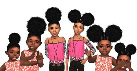 Single Post Toddler Hair Sims 4 Afro Hair Sims 4 Cc Sims 4 Black Hair