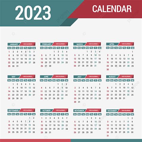 Desain Kalender 2023