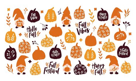 Download Cute October Desktop Featuring An Autumn Inspired Illustration
