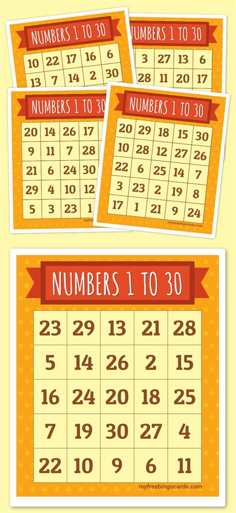 Print free unlimited bingo cards and call sheets. Free Printable Number Bingo Cards 1-30 | Printable Bingo Cards