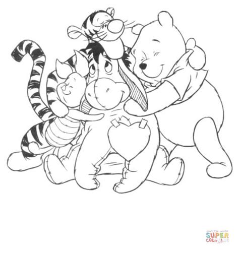 Розмальовка Вінні Пух та його друзі Розмальовки для дітей друк онлайн