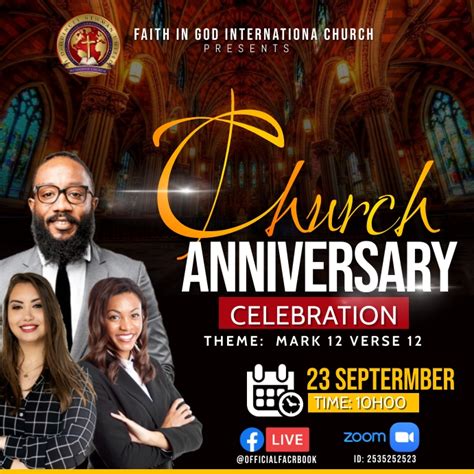 Copy Of Church Anniversary Postermywall