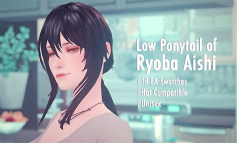 Lana Cc Finds Anlamveg Ryoba Aishi Low Ponytail Credit Sims