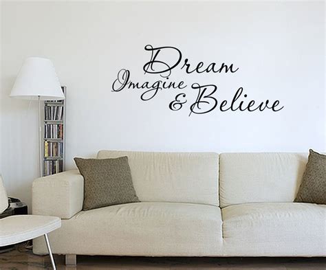Dream Imagine Believe Vinyl Wall Art Decor Decal Home Wall Etsy