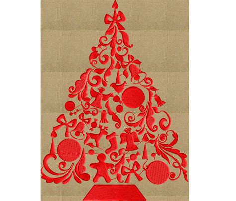 2.5 3 3.5 4 4.5 5 5.5 6 the format include: Christmas Tree - EMBROIDERY DESIGN FILE- Instant download ...