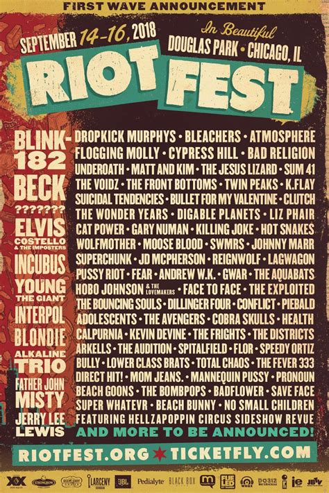 Riot Fest Announces The First Wave Of Bands Unraveled