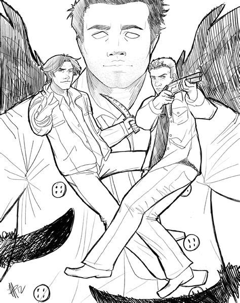 Supernaturalcoloringpages Supernatural Sketch By Mallettepagano1