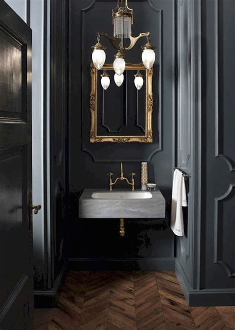 60 cute inspired vintage powder room powderroom vintage 1000 in 2020 black powder room