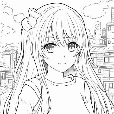 Dibujo De Chica Anime 38 Para Colorear