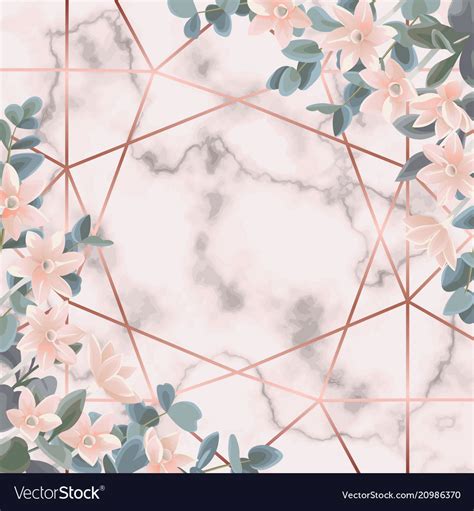 Pink Marble And Geometric Background Royalty Free Vector