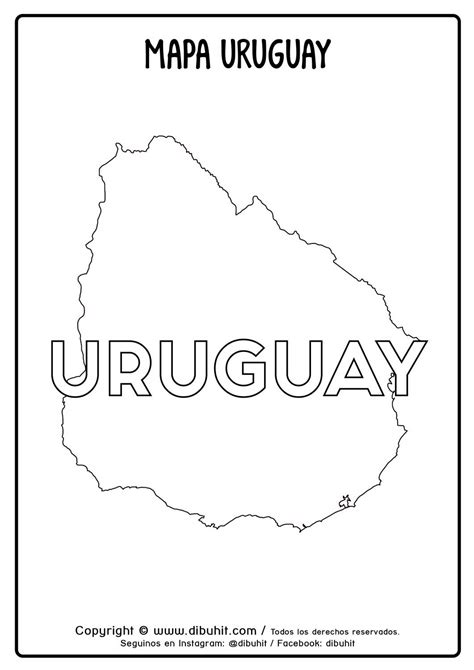 Mapa De Uruguay Con Nombre Para Colorear Dibuhit Images And Photos
