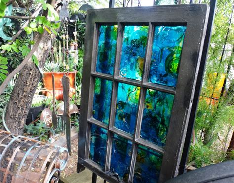 How To Turn An Old Window Into New Stained Glass Yard Art