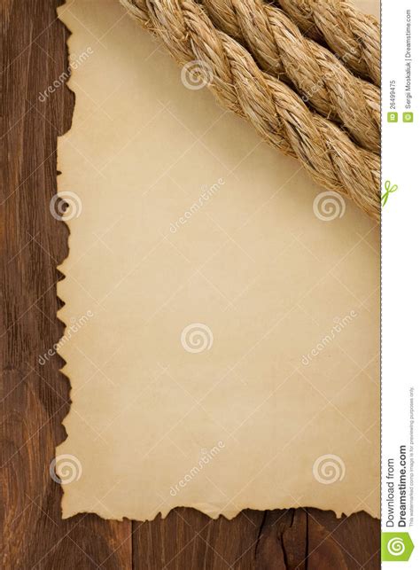 Ropes On Old Vintage Ancient Paper Background Stock Image Image Of